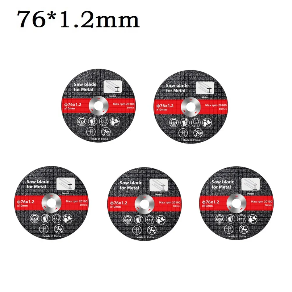 5PCS 76mm Metal Cutting Discs For Angle Grinder And Steel Cutting High Hardness Electric Angle Grinder Replacement Accessories