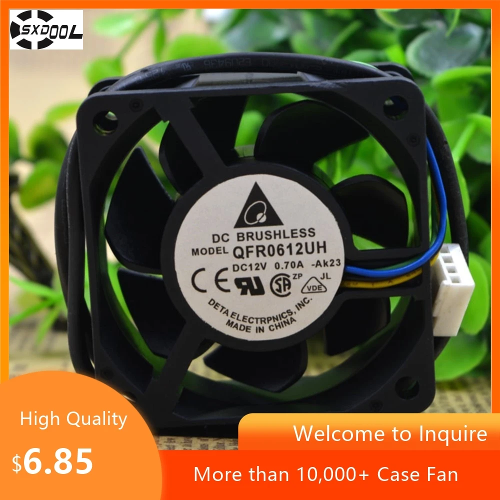 For Delta 6025 QFR0612UH 12V 0.70A 6cm PWM Cooling Fan, High-Speed CPU, PC Case, and Electronics Fan