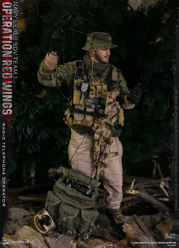 DAMTOYS-NAVY SEALS Radio Telephone Operator Figure, Masculino Soldado Action Body, Brinquedos Conjunto Completo, 12 ", Escala 1,6, Escala 1,6