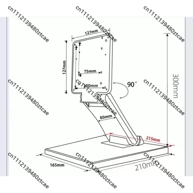 Universal LCD Monitor Stand for 14‑27 Inch,Desktop Telescopic Wall‑Mount Bracket for Display Screen