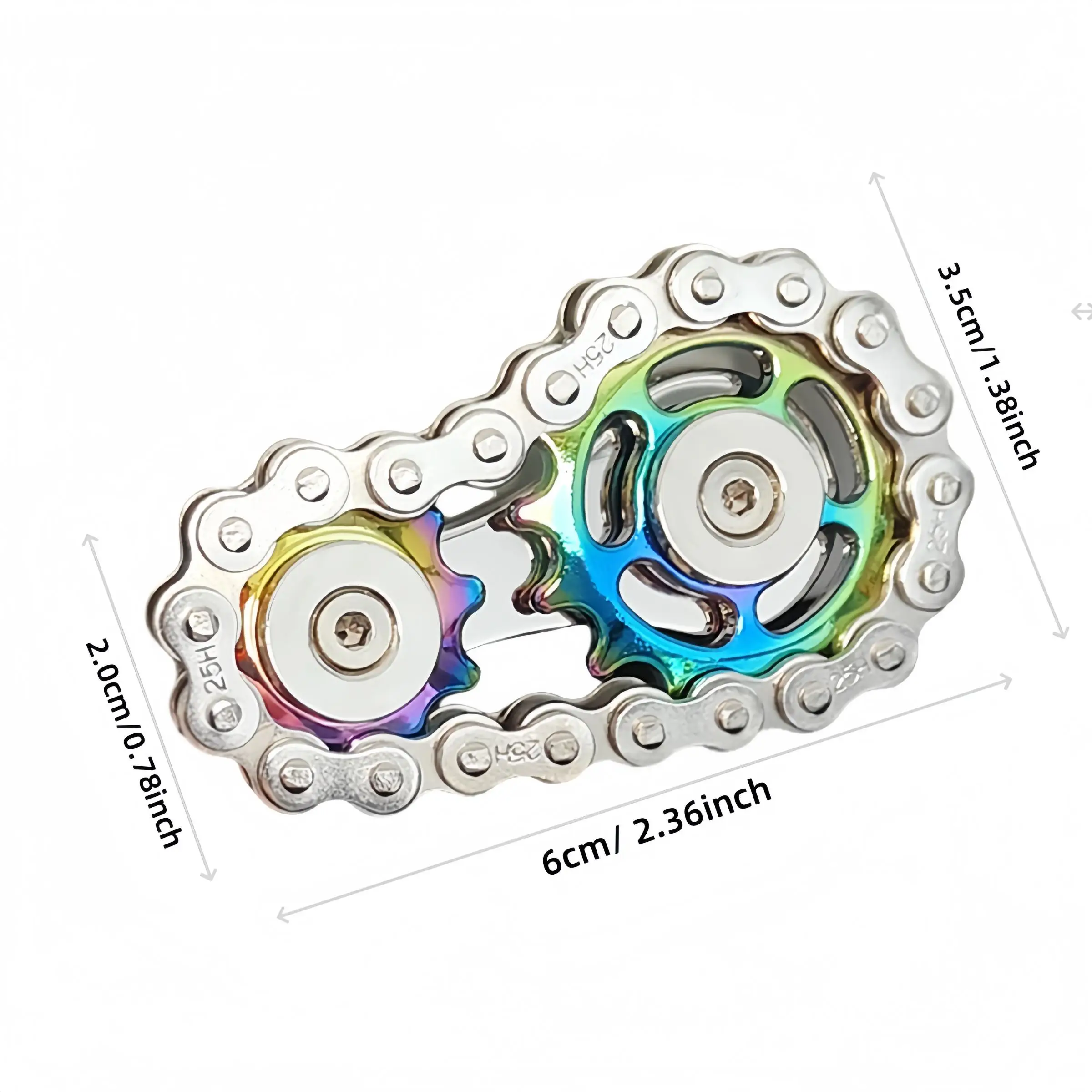 Nieuwe Tandwielen Vliegwiel Vingertop Gyro Fidget Spinner Antistress Angst Metalen Fiets Kettingen EDC Spinner Fidget Speelgoed Voor Volwassen