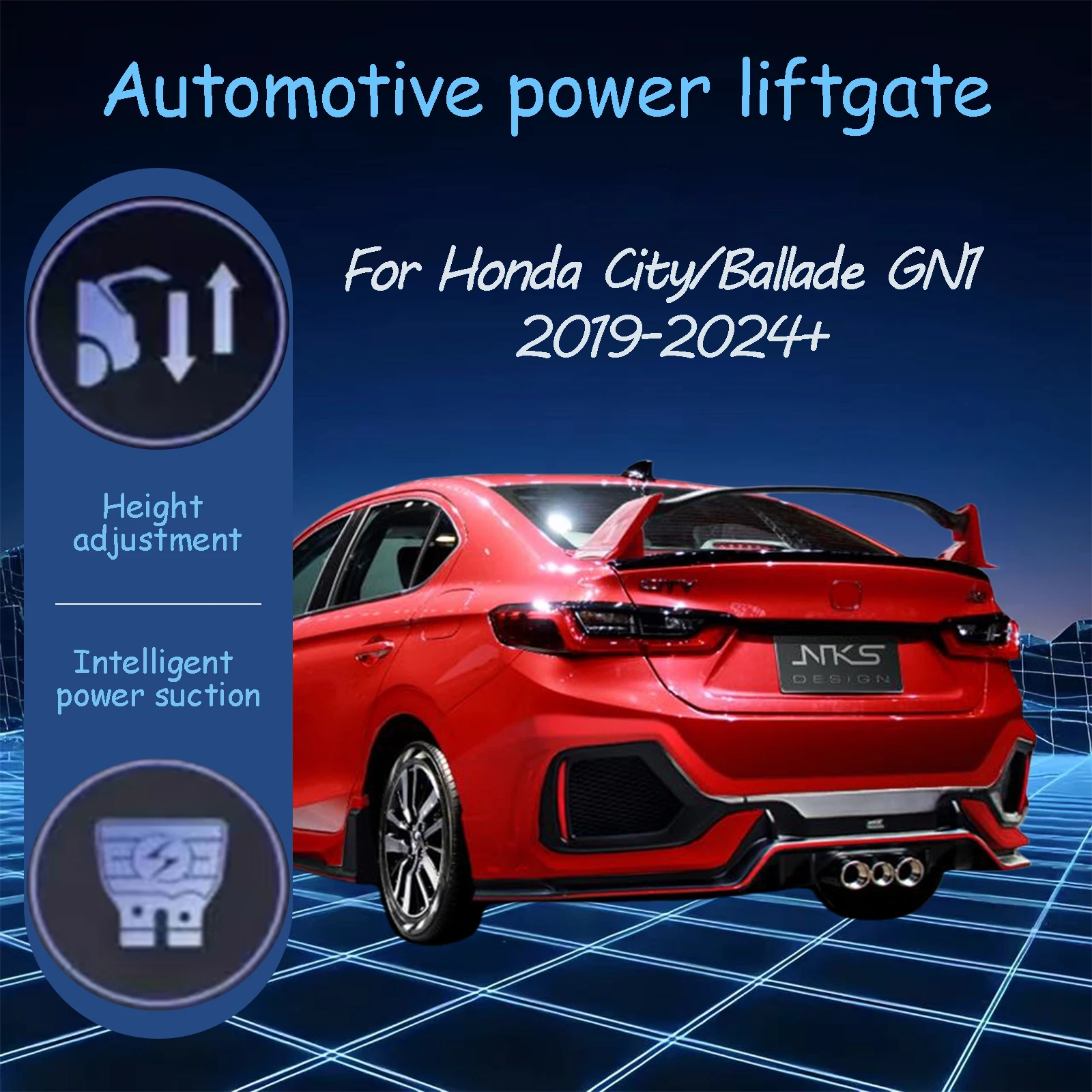 

For Honda City/Ballade GN1 2019-2025+ Electric tailgate automatic suction locks suitable Trunk modification system