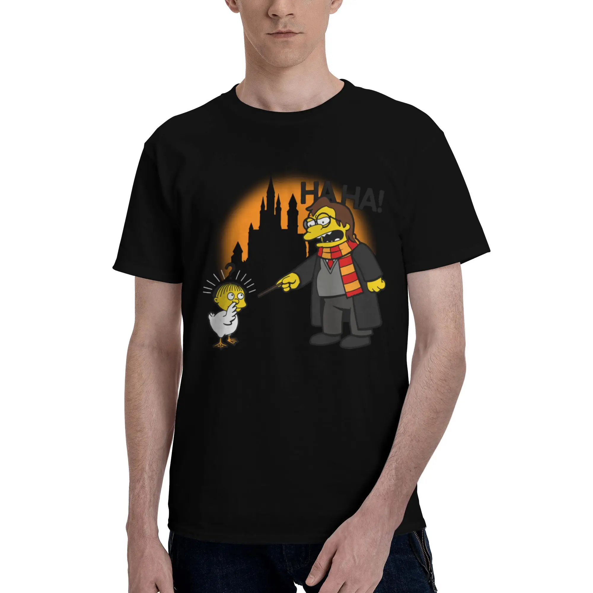 مخصص S-Simpsoned هومر بارت هاريز بلايز للرجال قصيرة الأكمام الترفيه تي شيرت موضة تي شيرت سليم صالح 100% القطن المحملة