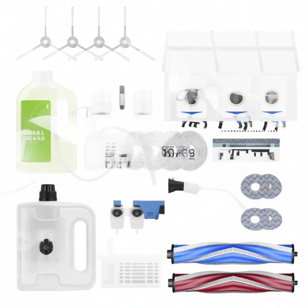 For Ecovacs T30 Max T30 Pro Vacuum Parts Kit Robot Accessories Replacement Main Brush Side Brushes Filters Carbon Dust Bags Mops