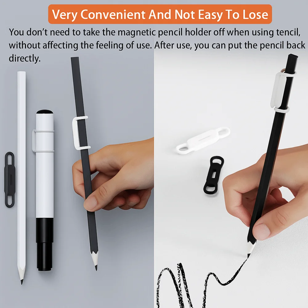 مادة السيليكون حامل القلم المغناطيسي قابل للتعديل المنقولة المغناطيسي الجاف محو علامة حامل انحناء القلم السحابة #5