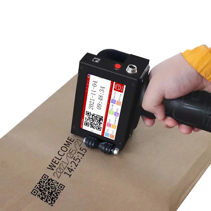 12.7mm Touch Easy Operate Handheld tij Inkjet Printer carton box printing Portable hand held date printer