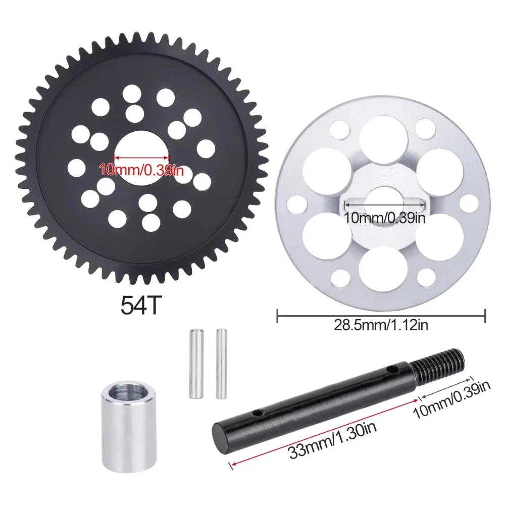 54T 32P Spur Gear & Slipper Eliminator Set – 1/10 RC Crawler Upgrade for Axial SCX10 II / Vanquish VS4-10e Upgrade Parts