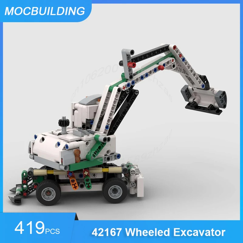 MOC Building Blocks 42167 Tipper Trailer & Wheeled Excavator & European Truck Model DIY Assemble Bricks Transportation Toys Gift