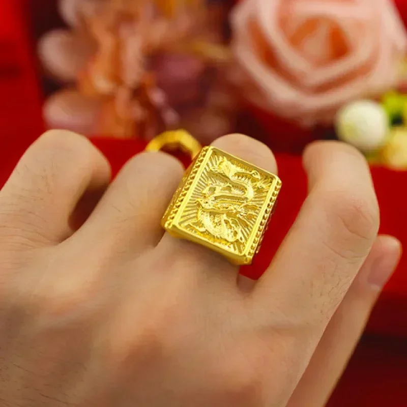 

Pure 9999 real gold ring fashion models fortune fortune real gold ring fortune 100 match gold ring