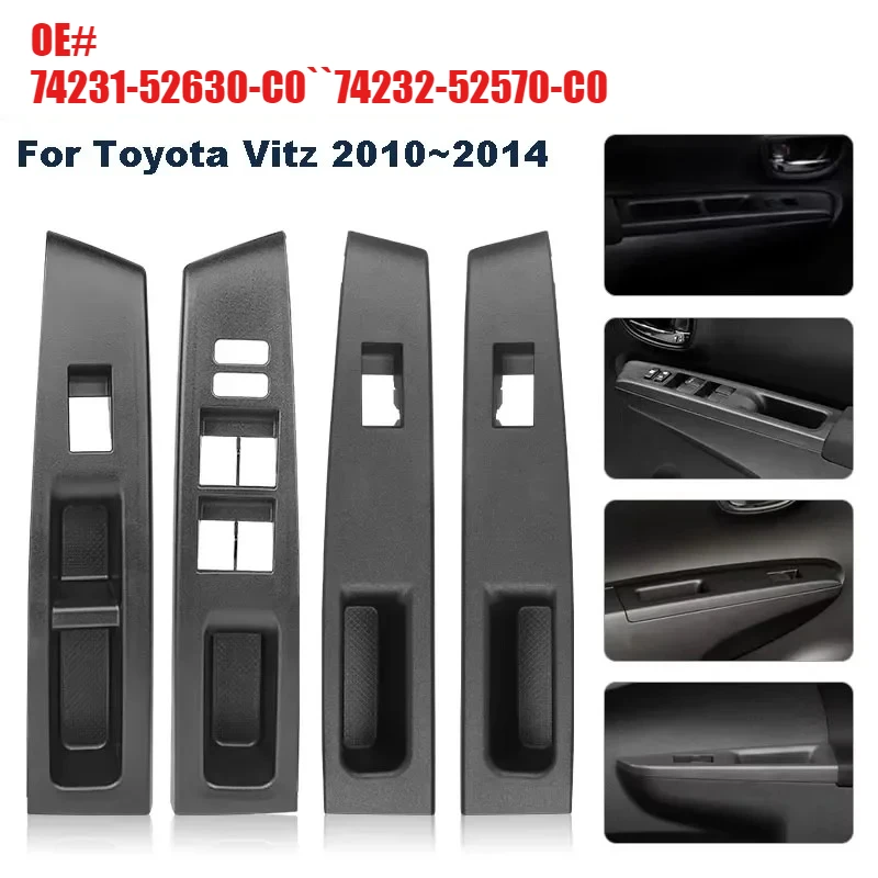 

Для Toyota Vitz 2010 2011 2012 2013 2014 74231-52630-C0 74232-52570-C0 RHD переключатель управления подъемом окна, крышка панели, рамка