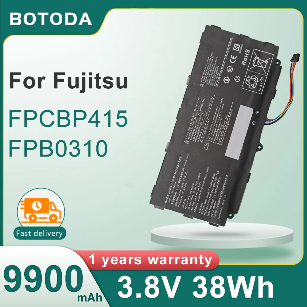 

Аккумулятор для ноутбука BOTODA FPCBP415 FPB0310 3.8V/38WH-9900mAh для Fujitsu Stylistic Q584 Q555 Q584/H Tablet PC
