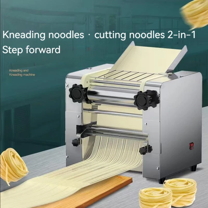 

220V/110V Electric Dough Roller Noodle Press Machine Stainless Steel Desktop Pasta Commercial Kneading Dumpling Make