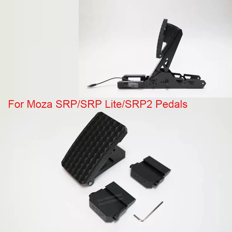 Simulated Racing Game Pedals Throttle Brake Clutch Adjustable Pedal Panel With Angle Module For Moza SRP/SRP Lite/SRP2 Pedals