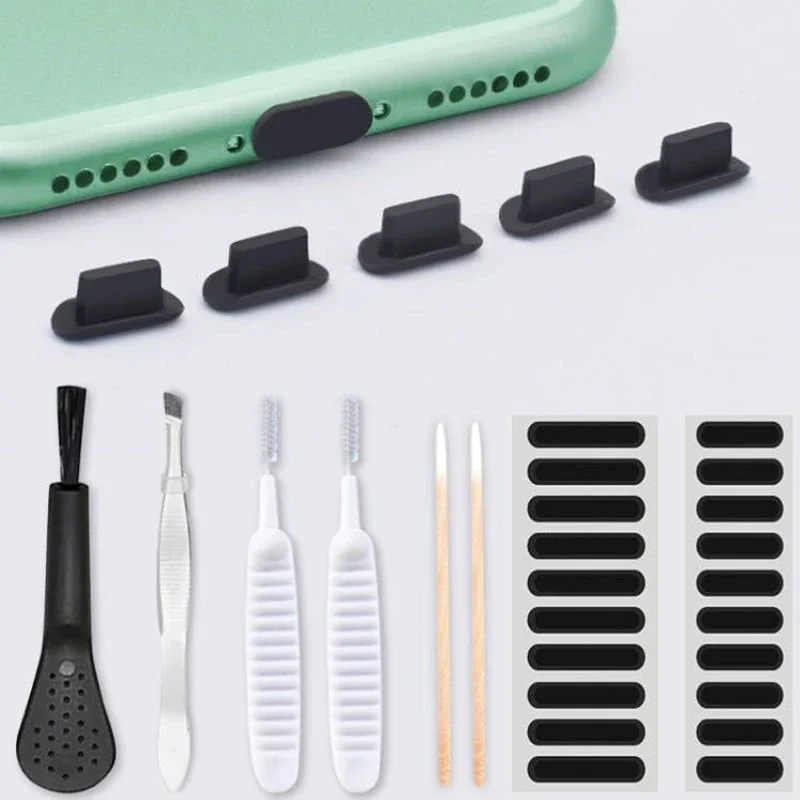 Mobile Phone Charging Port Dust Plug for Port Cleaner Kit Computer Keyboard Cleaner Tool Cleaner Brush