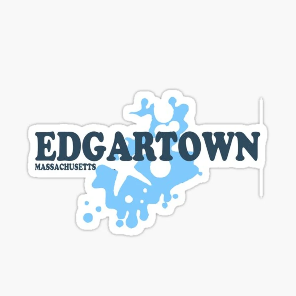 Edgartown - Cape Cod. Sticker for Laptop Decor Bedroom Car Cute Cartoon Art Fashionable Public Suitcase