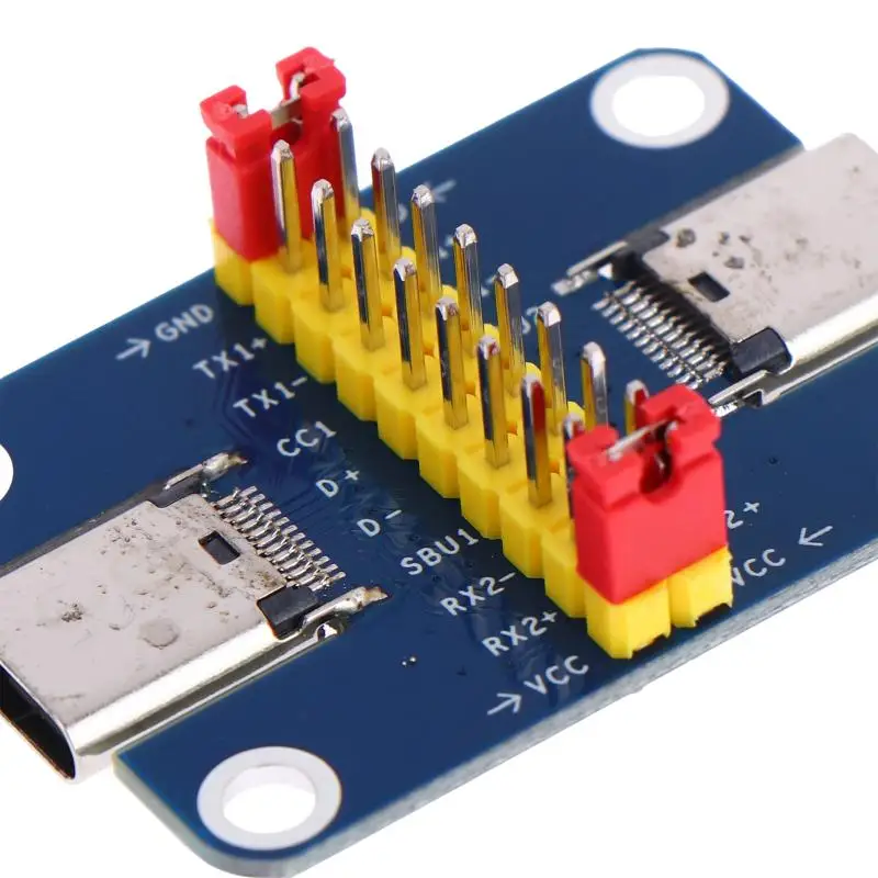 Type-C Male To Female USB 3.1 Test PCB Board Adapter Type C 2.54mm Connector Socket For Data Line Wire Cable Transfer