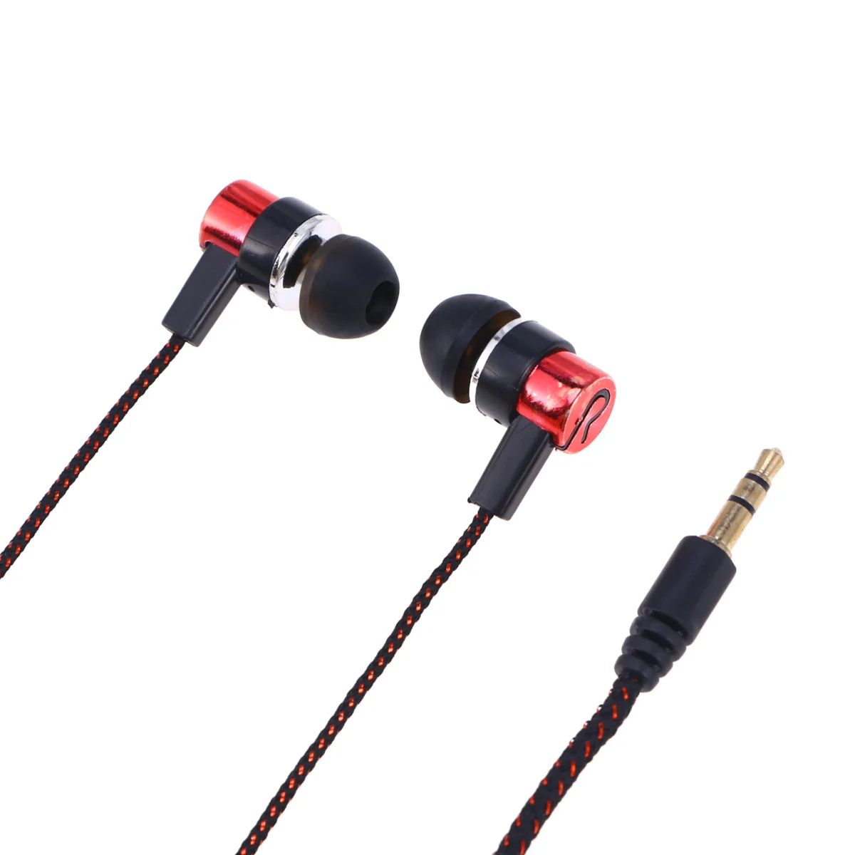 

In-Ear Earphone Red Heavy Bass Stereo Noise Cancelling 3.5Mm Plug For Mp3 Mp4 Headset Lightweight Portable Audio Device