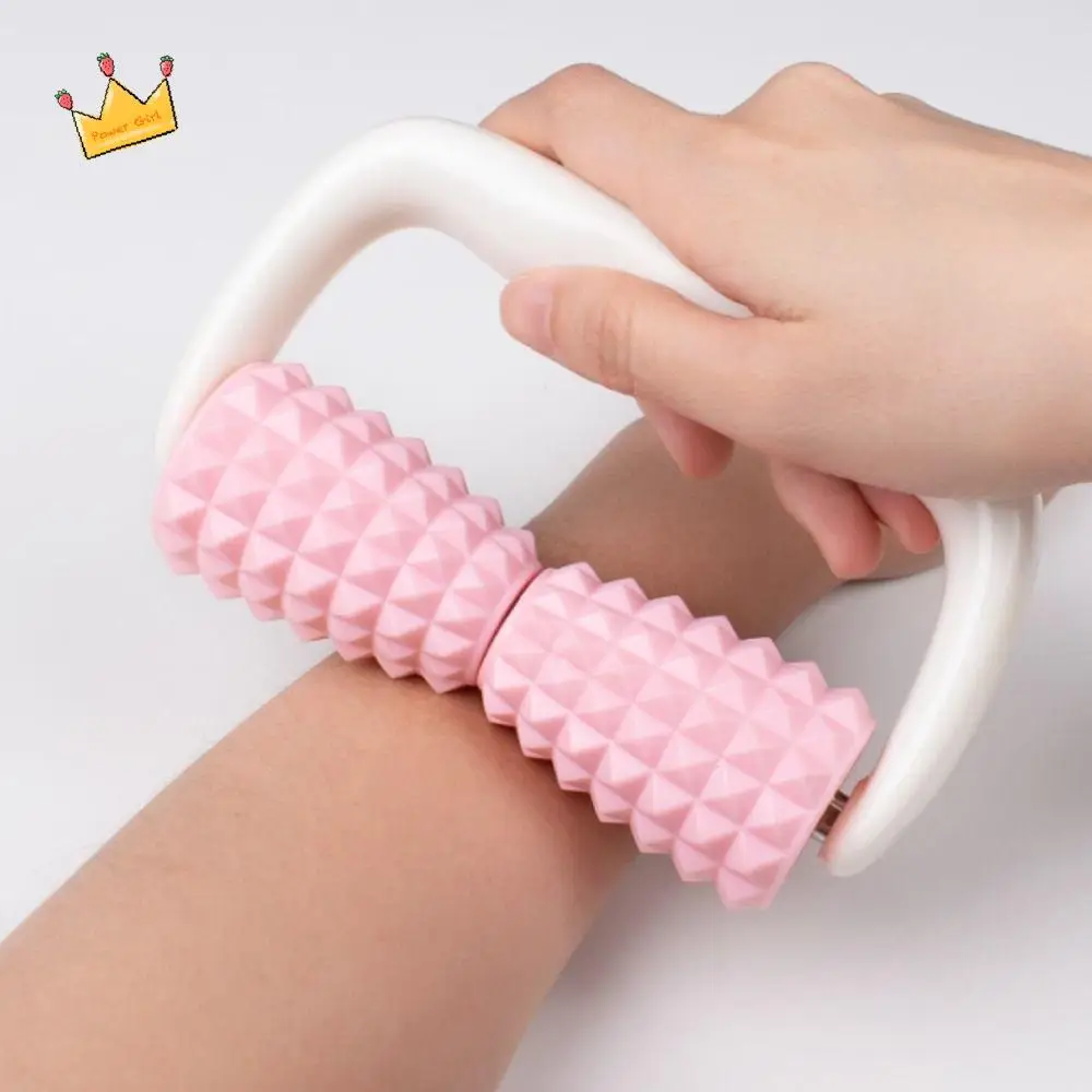 

Двойные колеса, ручной массажный ролик для мышц, плеч, шеи, фитнес-физиотерапевтический массажный ролик, антицеллюлитное давление