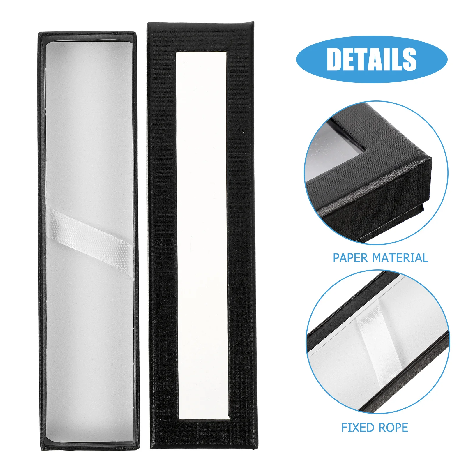 

5pcs Empty Pen Gift Box Paper Case Clear Window Pencil Ballpoint Organizer Portable Storage Container For Office School Trip