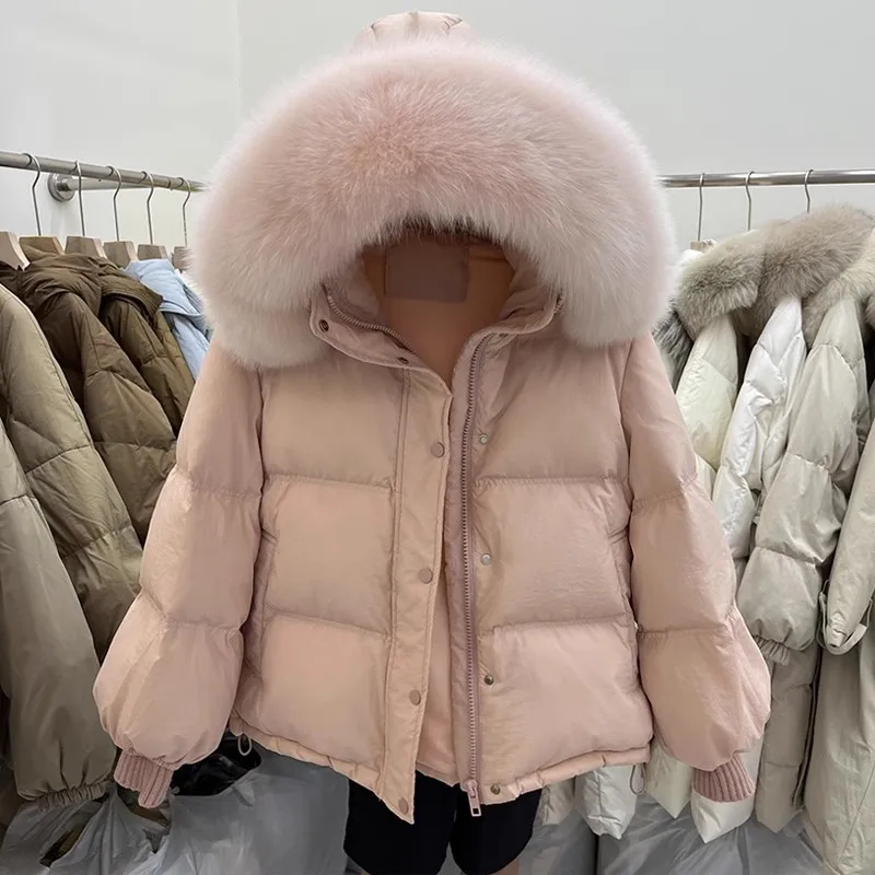 Women\'s Pink Parka Jacket Overcoat Warm Long Sleeve Hoodies Jackets Vintage Harajuku Korean Padded Jacket Winter 2000s Clothes