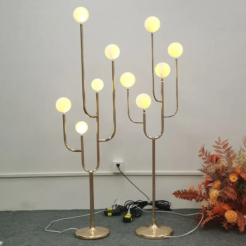 Wedding props dragon ball road lead cactus multi-head milk white ball light bulb dragon ball lamp ornament wedding road guide li
