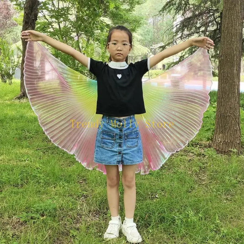N5KB 3 Shade Wing Cloak Kids Play Costume Quick Wear Design Theater Party Props