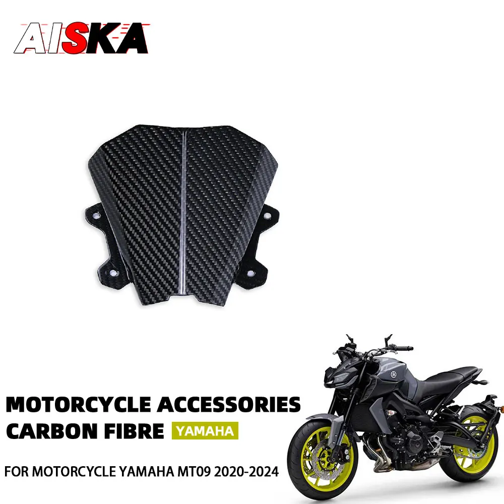 

2020 - 2024 For YAMAHA YZF MT-09 MT-09 FZ09 FZ-09 100% Full 3k Pure Carbon Fiber Motorcycle Windshield Front Fairing Cover