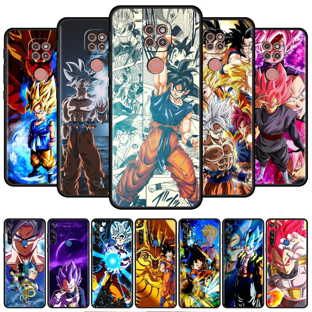 Black Luxury Case For Motorola G30 G60 G50 G22 G200 G9 G8 Play Power One Fusion Plus Edge 20 Fundas Cover Anime Dragons Z