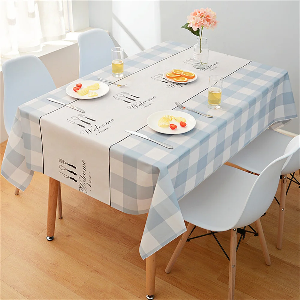 1pc PVC Tablecloth Oil-proof Dining Table Mat Waterproof Coffee Table Cloth Rectangular Tablecloth Disposable Coffee Table Cloth