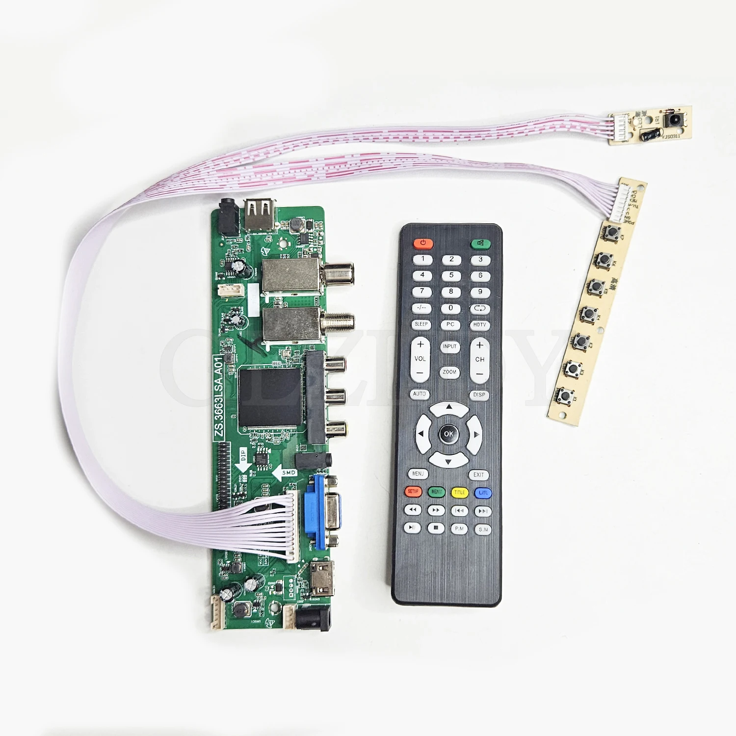M215HTN01.0 LM215WF3 LTM230HL01 1920x1080 DVB + HDMI + VGA + AV + USB LCD LED لوحة تحكم بالشاشة DVB-S2 SVB-T2 قشارة عالمية