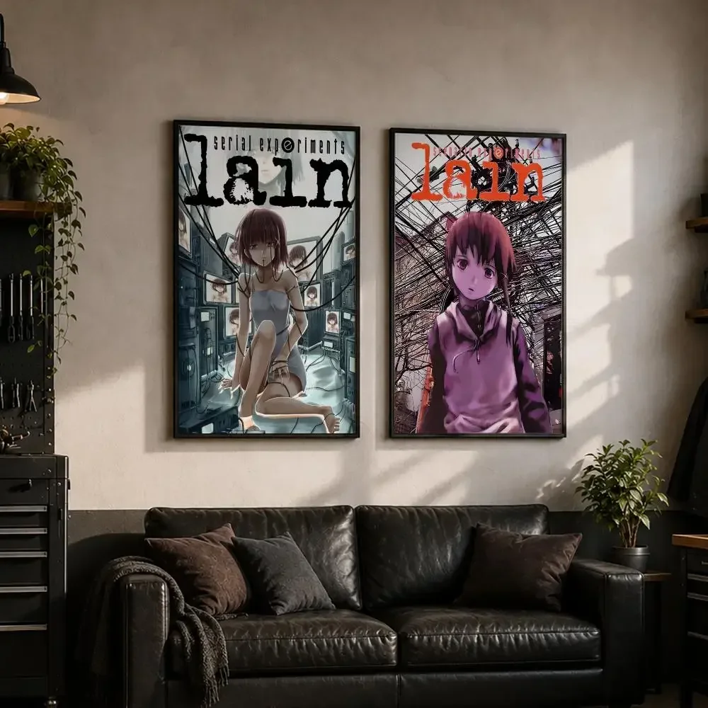 Anime S-Serial Experiments Lain Painting  Canvas Poster Set Wall Artwork Prints for Bedroom Living Room Home Decor Gift