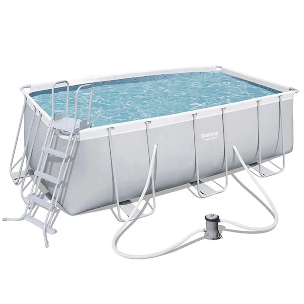 

#Rectangular Steel Frame Swimming Pool Above Ground Square Pool Set