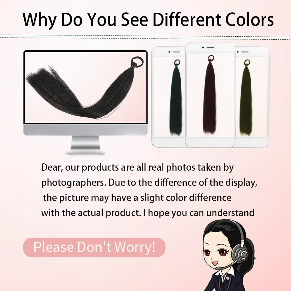 LUPU 2 Pack Synthetic Black Ponytail Extension with Elastic Tie, Braid Ponytail Extension Braid Hair Extensions for Girls Women image 6
