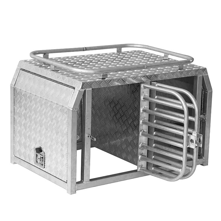 2026New Design Wholesale Diamond Deluxe Aluminum Dog Cage Kennel Dog Transportation Box