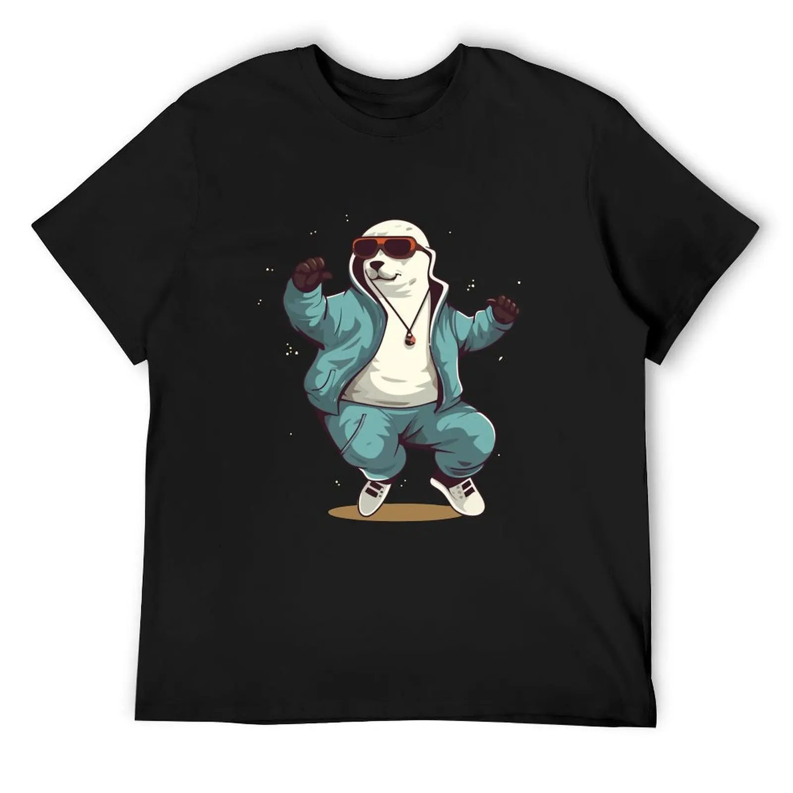 

Hip Hop Dancing Seal T-Shirt blacks hippie clothes customizeds plus sizes luxury clothes men