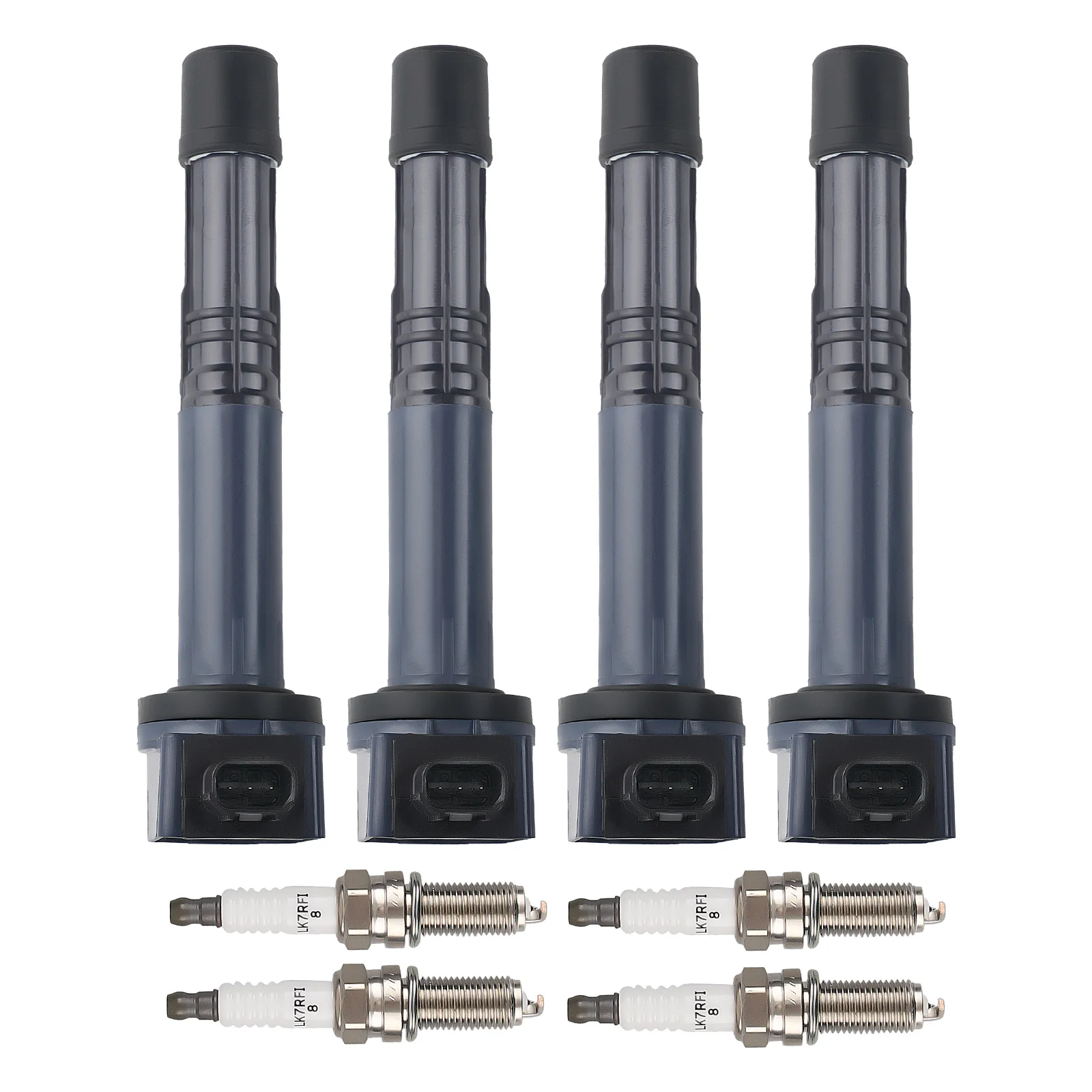 4 Ignition Coil & Spark Plug For Acura ILX Honda Accord Civic CR-V 2.4L L4 UF602