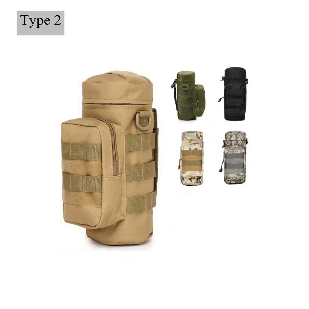 New Molle Military Pouch Shoulder Bag Tactical Binocular Telescope Storage Bag Survival Pouch Outdoor Hiking Water Bottle Pouch