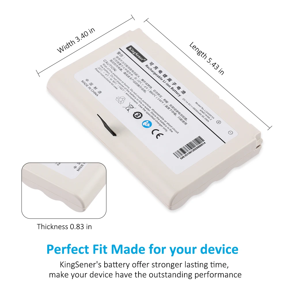 14,4V 95WH Ersatzakku LI24I001H für Mindray uMED20 Defibrillator, für Mindray SV60 SV70 Beatmungsgerät LI24I004H 6600mAh – Detail 4