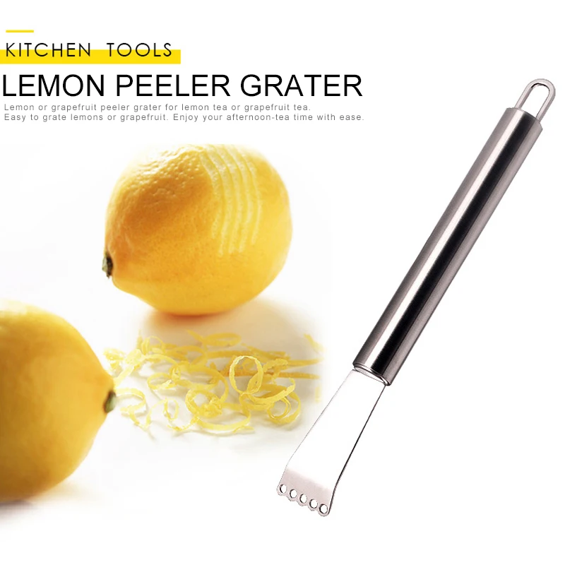 

Stainless Steel Lemon Peeler - Versatile Citrus Grater & Fruit Zester Tool for Quick, Easy Peeling & Zesting