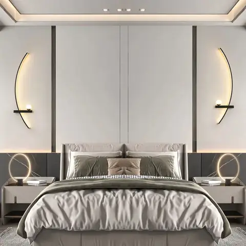 Modern LED-vägglampa vänster höger modeller måne för vardagsrum bakgrundsvägg sovrum hall inomhus dekorativ belysningsarmatur 10 best sales månvägglampa - №3