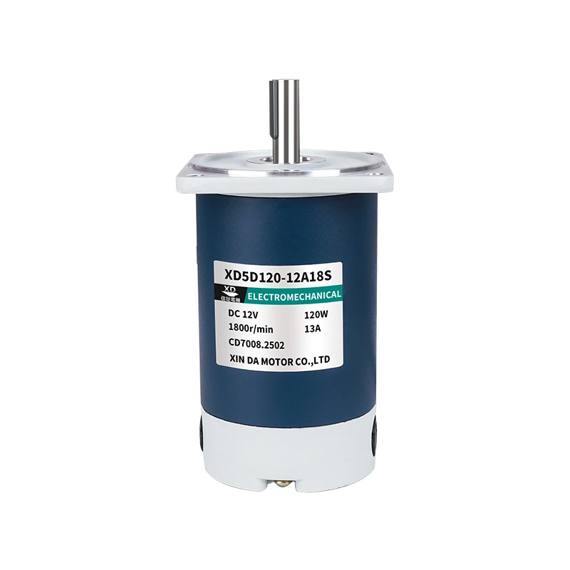 120W Miniature DC Permanent Magnet Motor 12V/24V Speed Regulating 1800Rpm High-Speed Forward Reverse For Cutting Machine