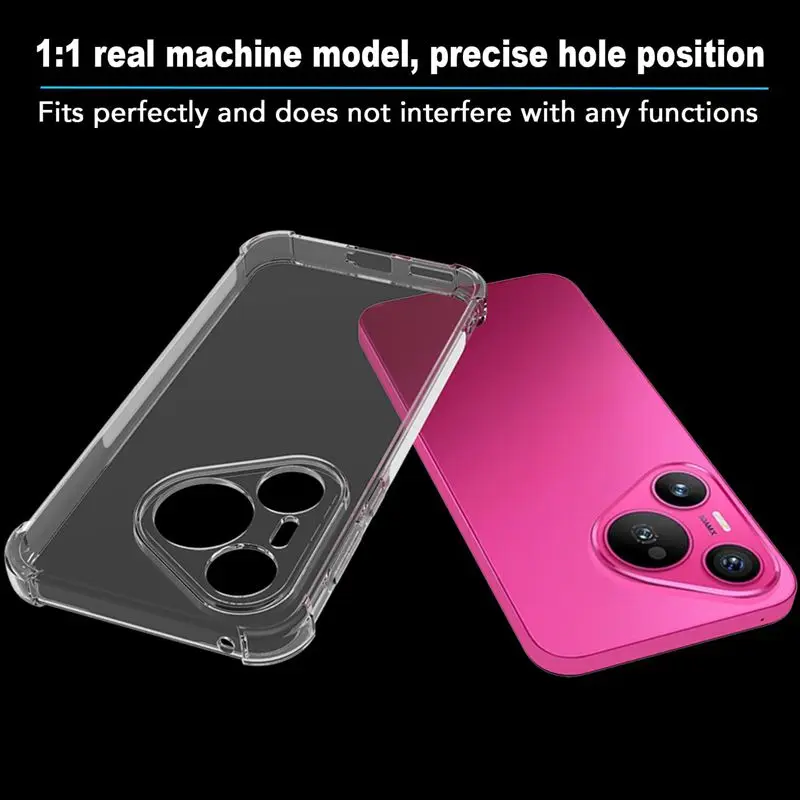 Four-Corners Shockproof TPU Case for Huawei Pura 70 Pro P70 Ultra Protective Cover Capa Fundas Coque