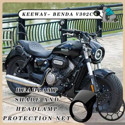 Customized For KEEWAY-BENDA V302C KEEWAY V-Cruise 125 Motorcycle Round ABS Plastic Screen Headlight Fairing Windshield Cover