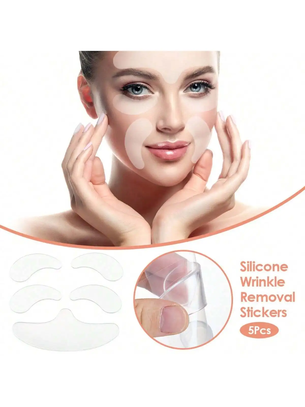 Reusable Silicone Anti-Wrinkle Pad Patch Face Neck Wrinkle Removal Patch Pad Facial Skin Lift Anti Aging Facial Beauty Tools