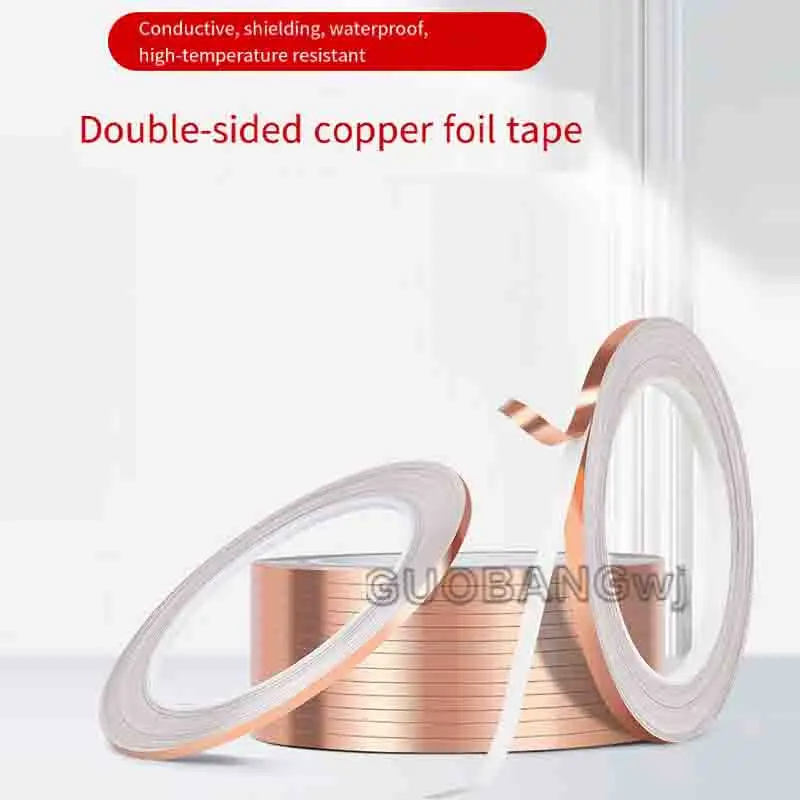 

Double Sided Conduct Copper Foil Tapes 3/5/6/8/10/12mm Adhesive Conductive Copper Foil Tape Length 25M