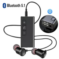 ブルートゥース5.1付きサウンドレシーバー,3.5mm,車用,スピーカー,音楽,ワイヤレス,Bluetooth 3.5