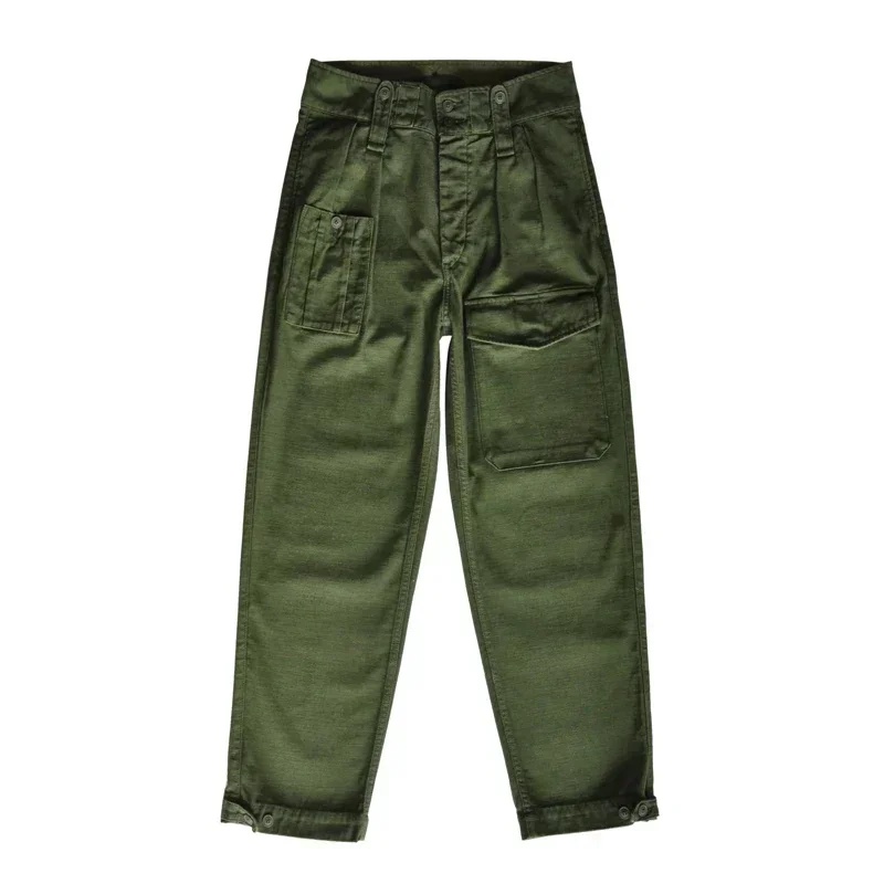 Saucezhan OG107 Fatigue Pants for U.S. Army Vietnam War Men's Baker Pants Satin Cotton Loose Fit