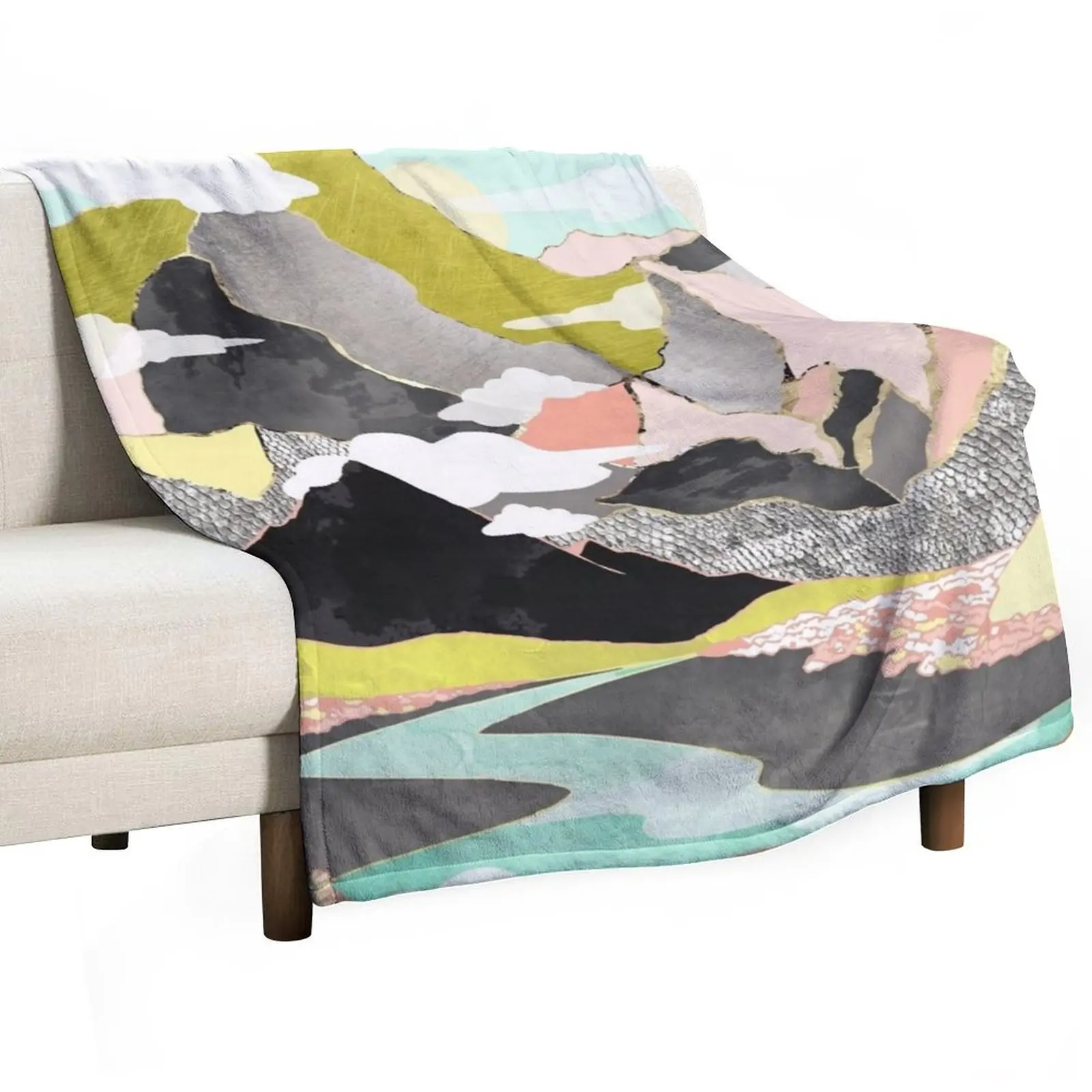 

Summer River Throw Blanket blankets ands Quilt Decoratives Soft Plush Plaid Blankets