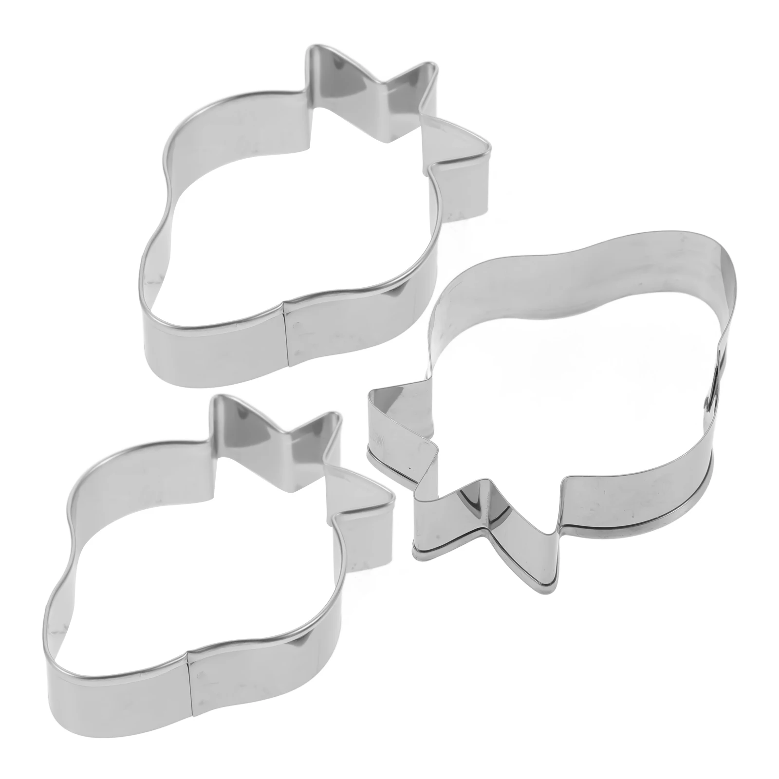 

3Pcs Metal Strawberry Cookie Cutter Molds Stainless Steel for Baking Cake Chocolate DIY Treats Smooth Surface No Residue After