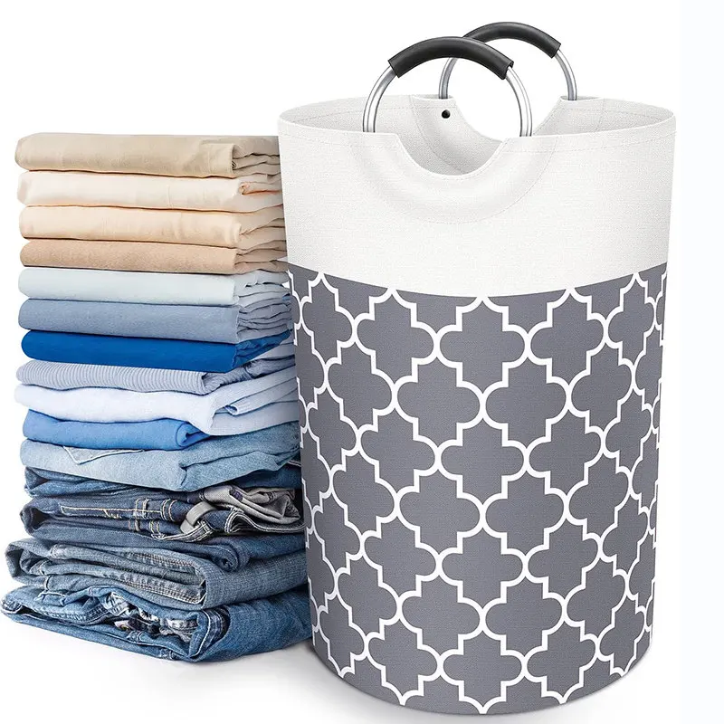 

82L Laundry Basket Foldable Large Capacity Dirty Clothes Basket Household Toy Sundries Storage Bag Bathroom Accessories